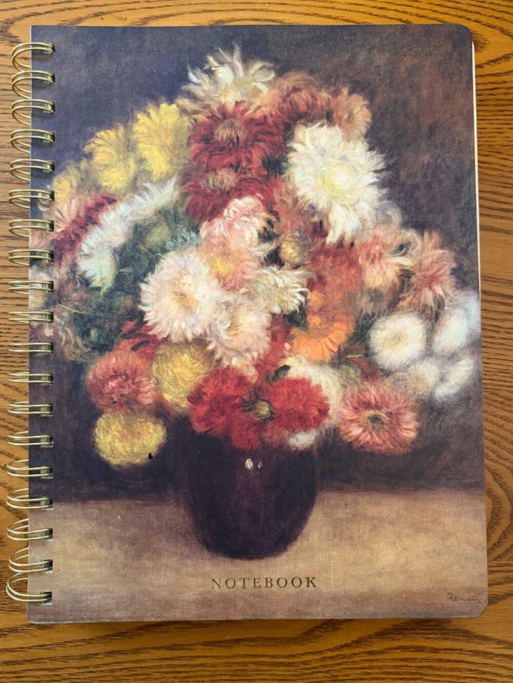 Auguste Renoir Bouquet of Chrysanthemums Journal Spiral Lined NEW